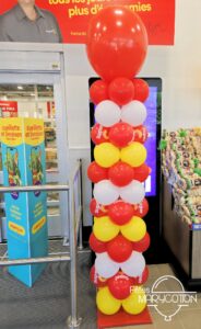 Colonne de ballons pour ouverture de Super C