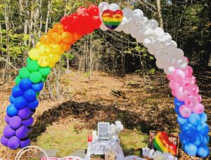 arche de ballons traditionnelle arc en ciel couleur LGBTQ+